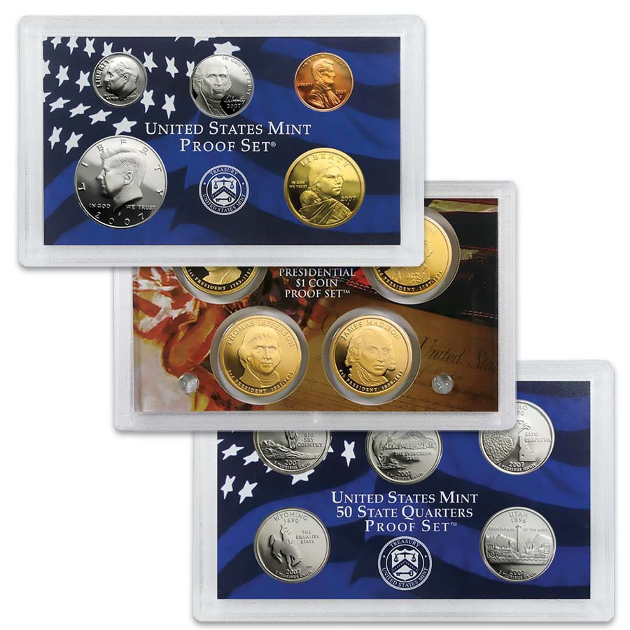 2007 Proof Set 14 Coins | International Coins & Currency