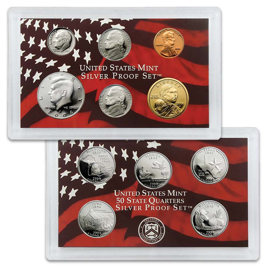 2004 Silver Proof Set 11 Coins | International Coins & Currency