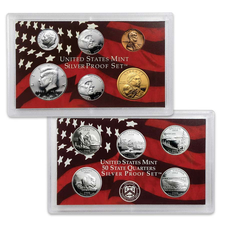 2005 Silver Proof Set 11 Coins | International Coins & Currency