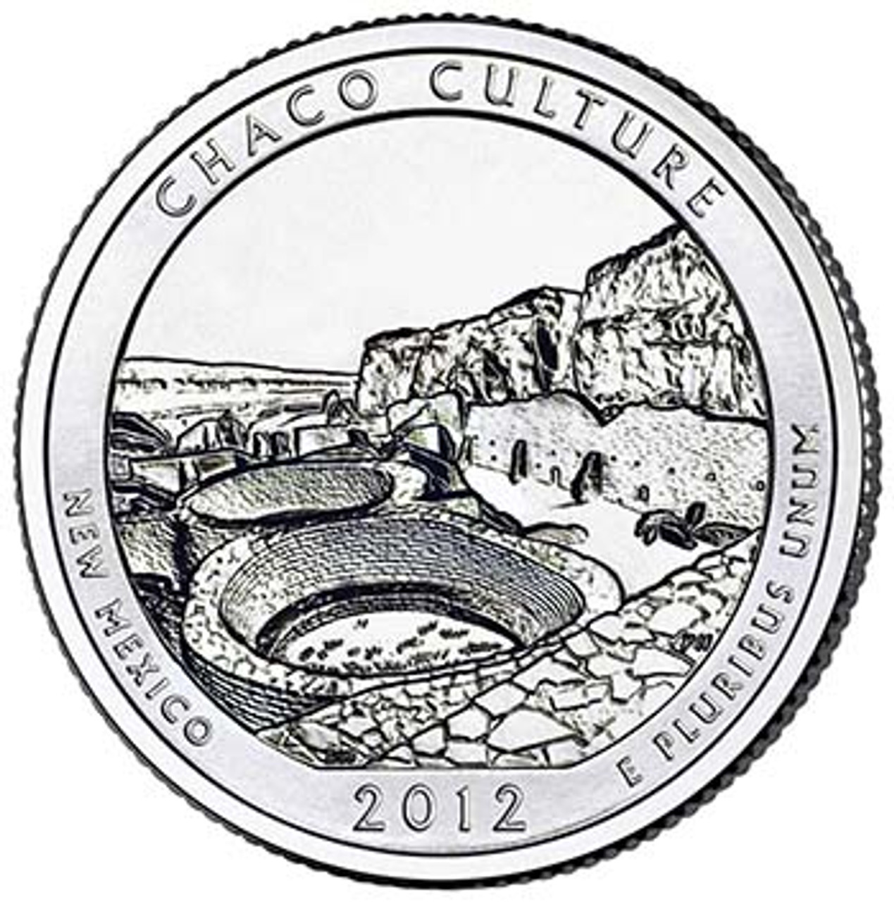 2012 D Chaco Culture National Historic Park Quarter Brilliant