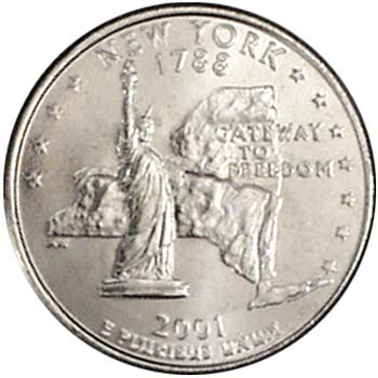 2001-P New York Quarter Brilliant Uncirculated Image 1