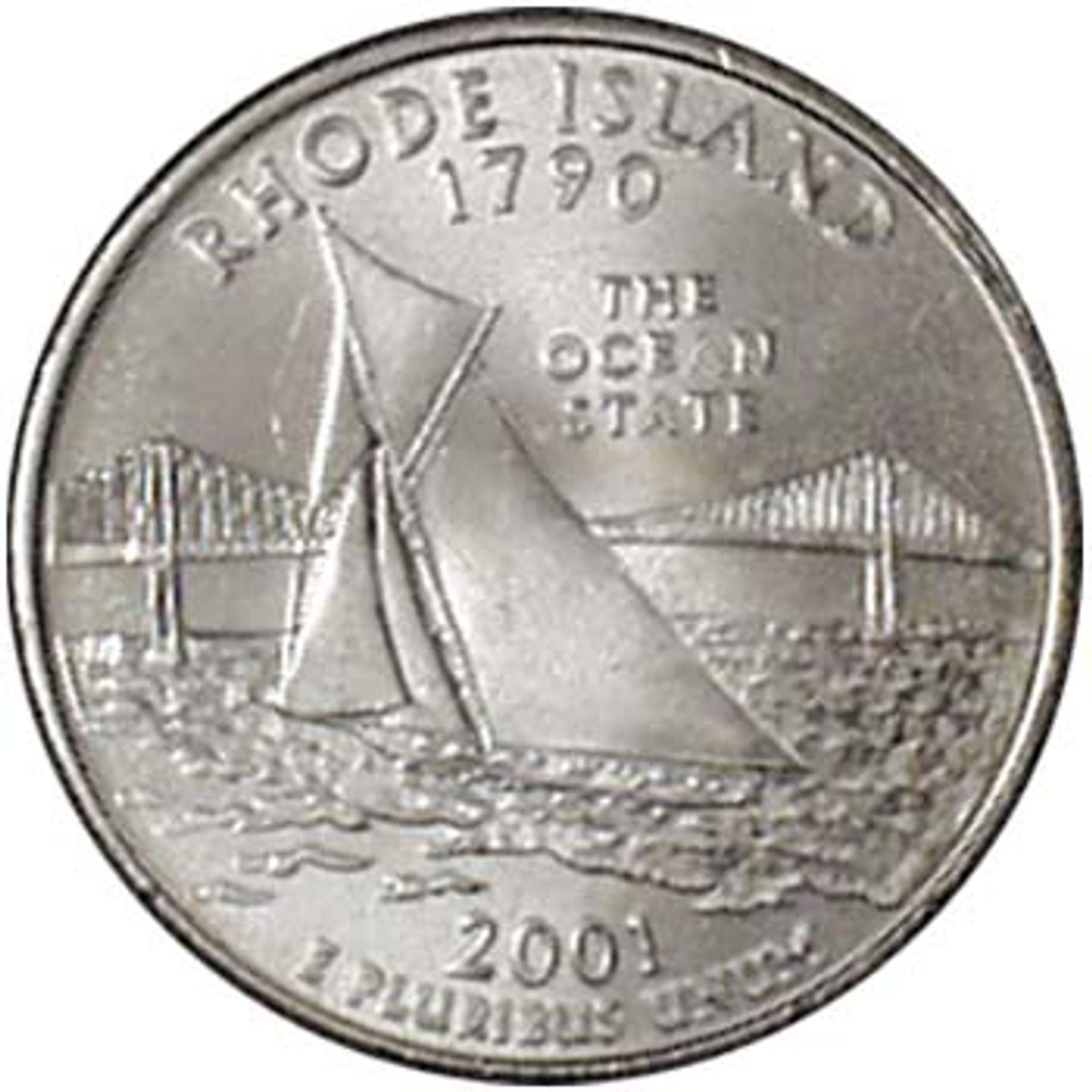2001-D Rhode Island Quarter Brilliant Uncirculated Image 1