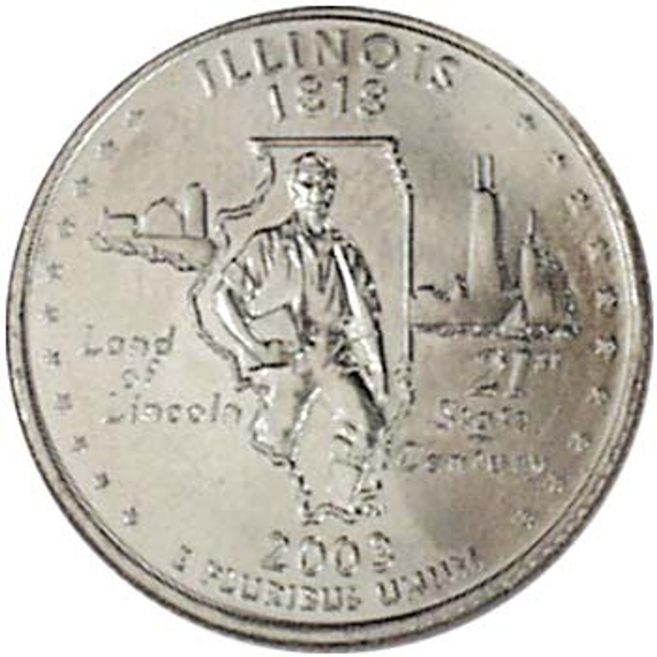 2003-D Illinois Quarter Brilliant Uncirculated Image 1