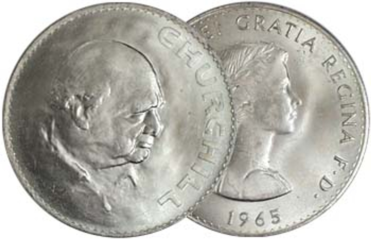 Great Britain 1965 Churchill Crown Brilliant Uncirculated Image 1