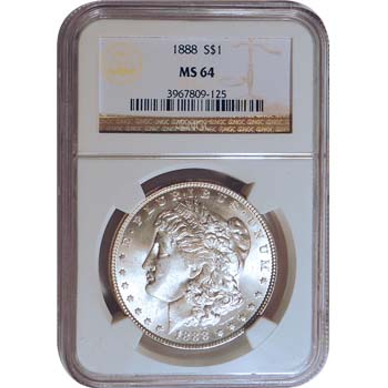 U.S. Morgan Silver Dollar 1888-P Certified MS-64