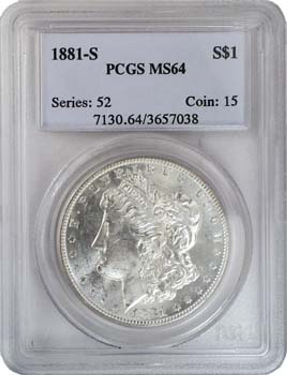 1881-S Morgan Silver Dollar Certified MS-64