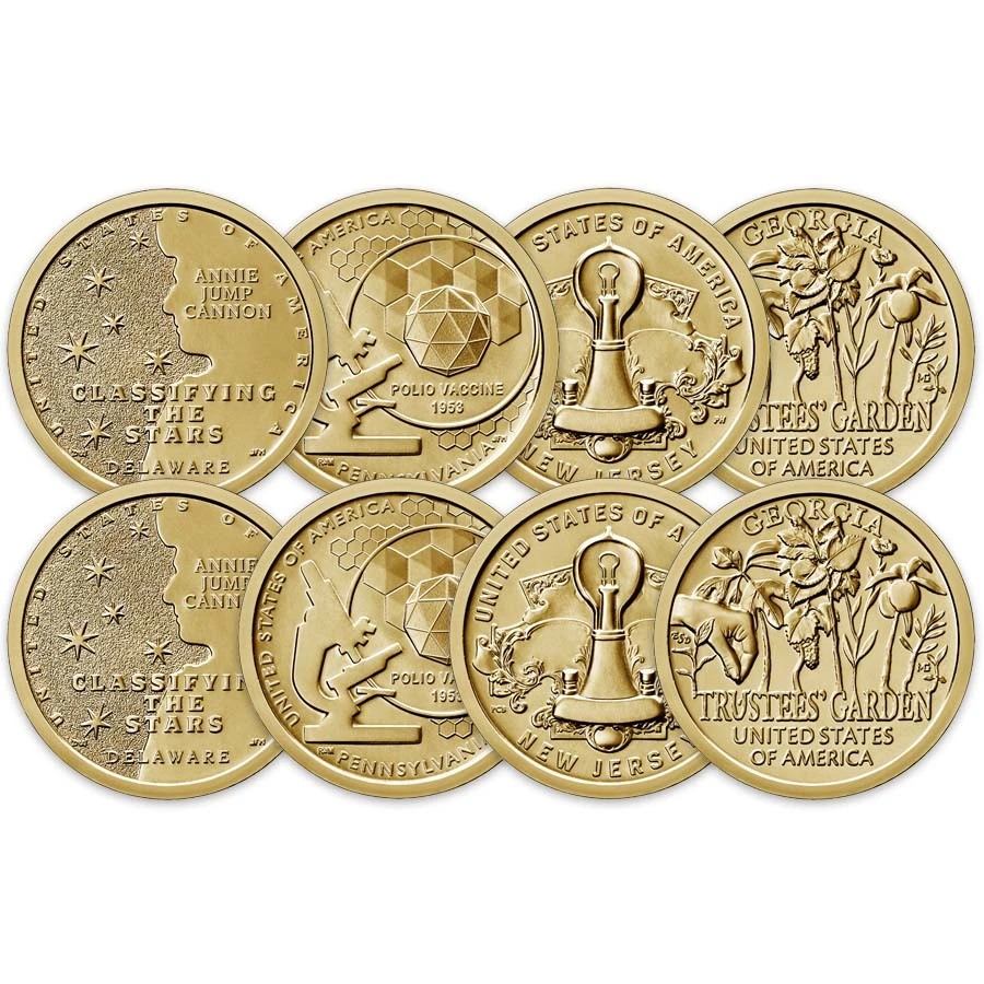 2019 P & D Innovation Dollar 8 Coin Set Brilliant Uncirculated Image 1