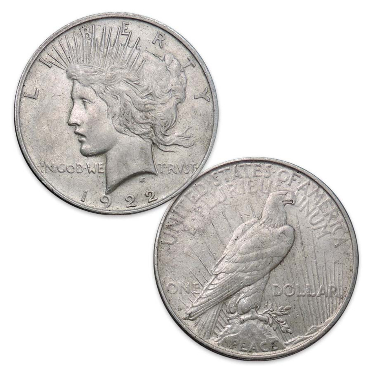 1922-D Peace Silver Dollar Extra Fine Image 1