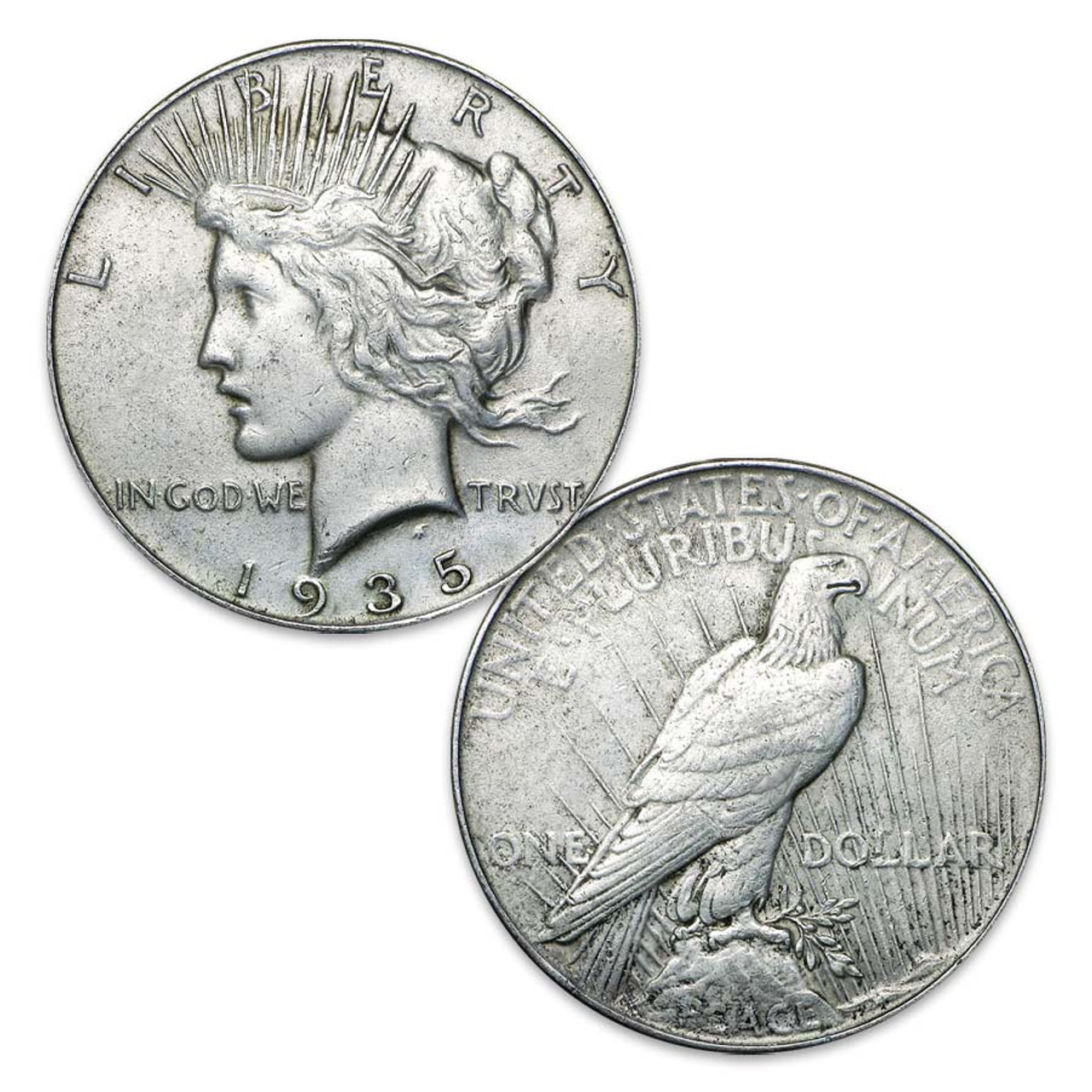 1935-P Peace Silver Dollar Extra Fine