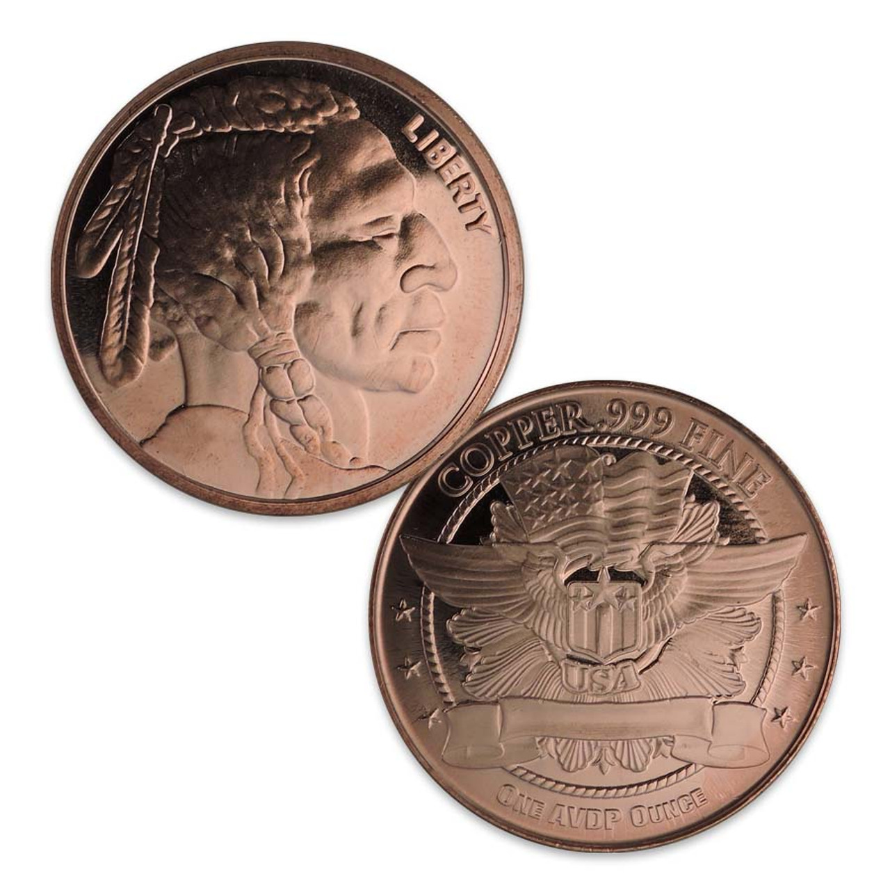 Indian Head 1-Oz. Copper Round Image 1