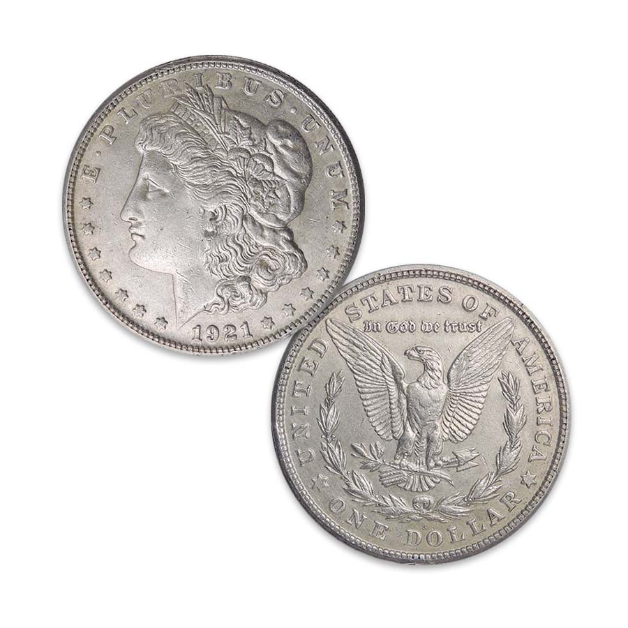 1921-S Morgan Silver Dollar Extra Fine | International Coins