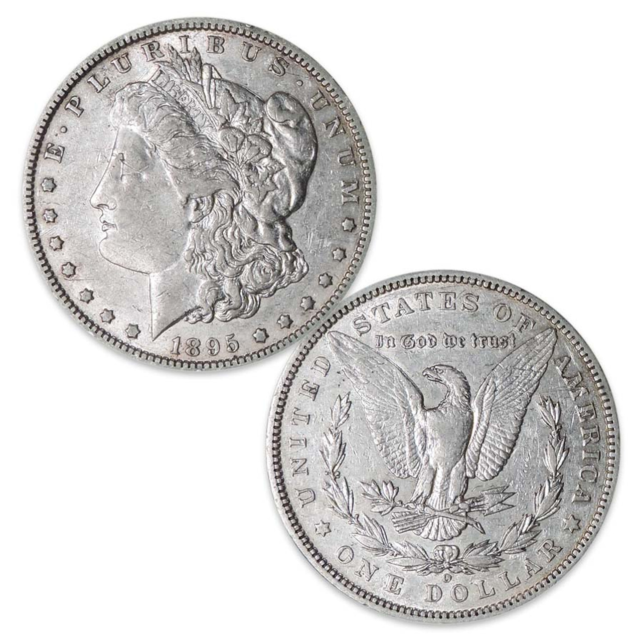 1895-O Morgan Silver Dollar About Uncirculated