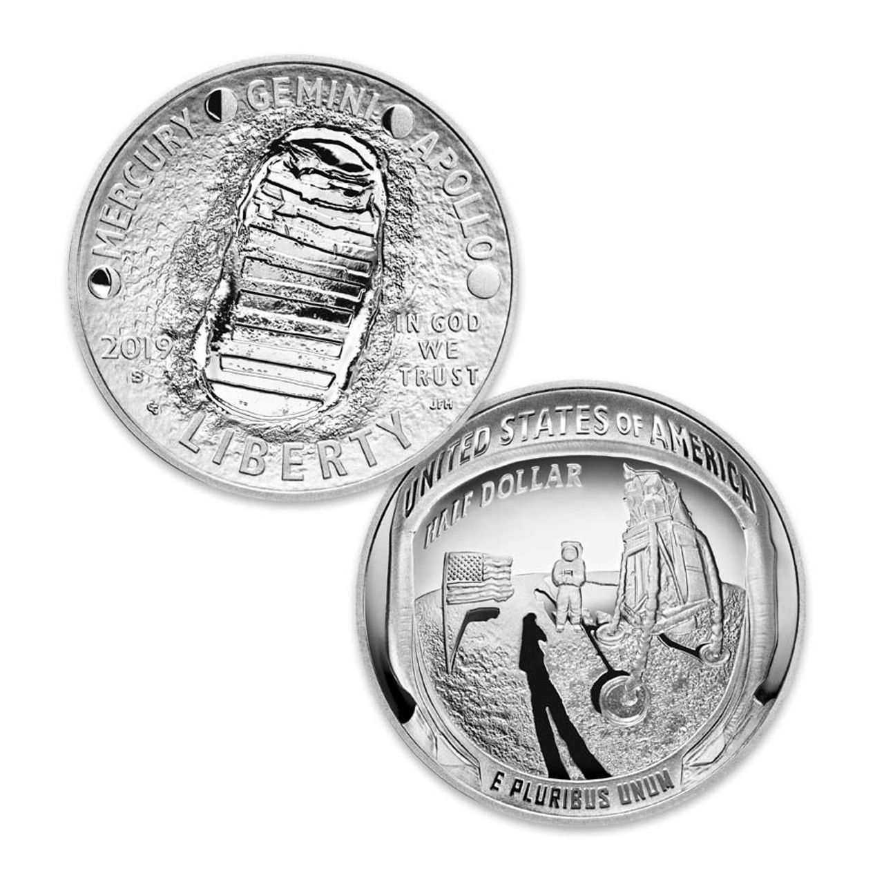 2019 Apollo 11 Curved Half Dollar Proof | International Coins