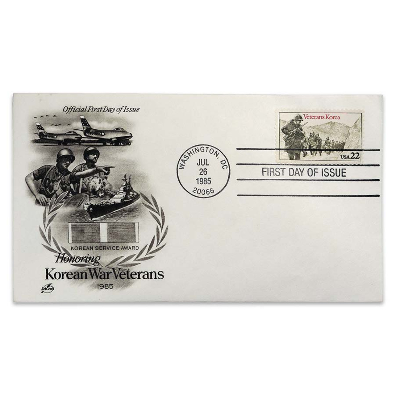 1985 Korean War Veterans First Day Cover