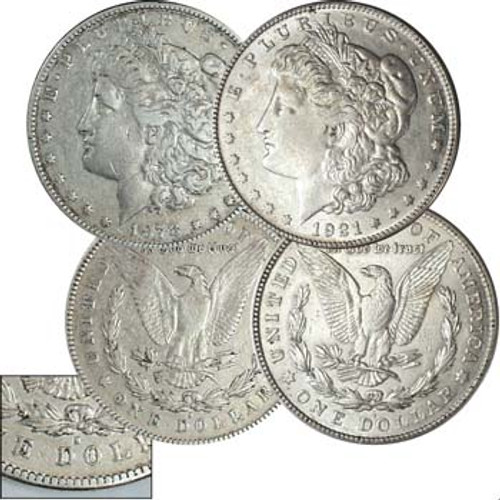 1921 P, D, or S Morgan Silver Dollar Cull (Random), Women's, Size: Small