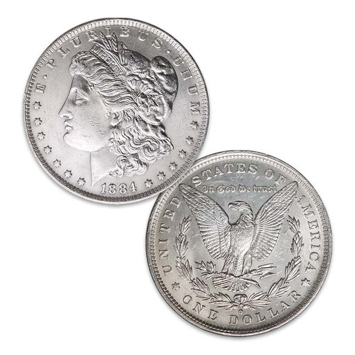 1884-O Morgan Silver Dollar About Uncirculated