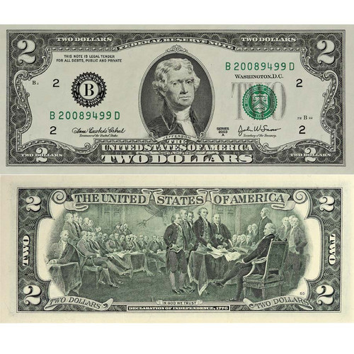 2003 $2 Federal Reserve Note Uncirculated