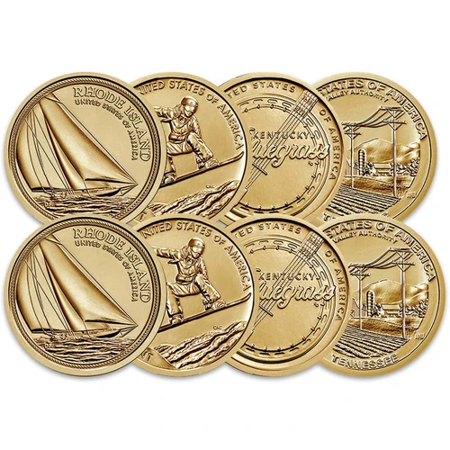 2022 P & D Innovation Dollar 8 Coin Set Brilliant Uncirculated