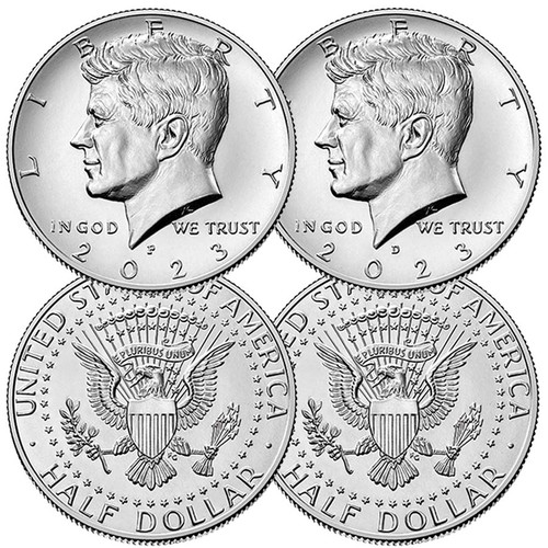 2023 P & D Kennedy Half Dollar & Native American Dollar 4-Coin Set