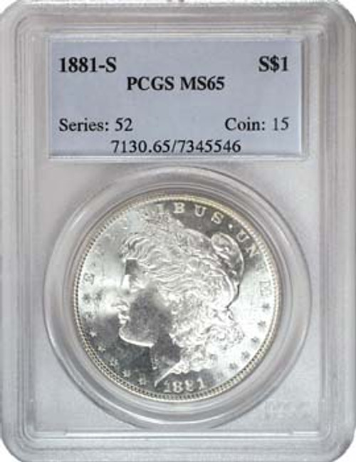 1881-S Morgan Silver Dollar Certified MS-64 | International Coins