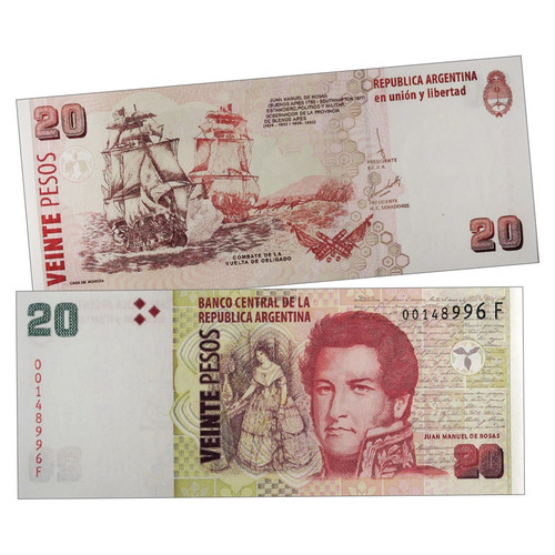 Argentina 20 Pesos Note