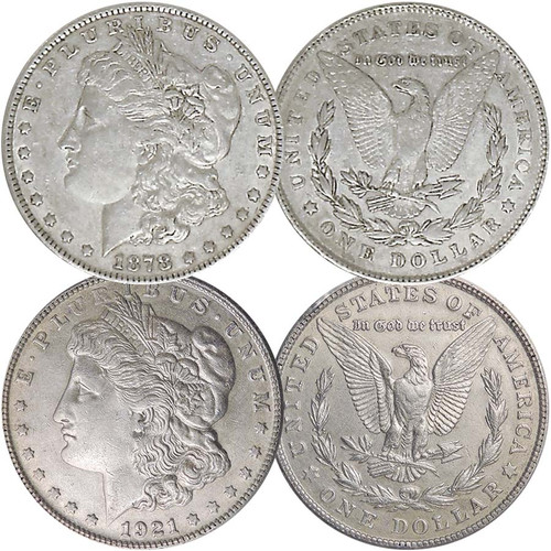 1878 7-Tail Feather Morgan Silver Dollar Extra Fine