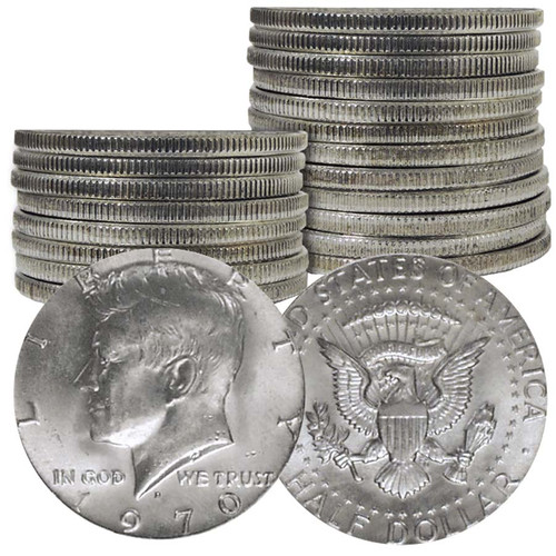 Roll of 20 Different Pre-2000 Kennedy Half Dollars Brilliant Uncirculated