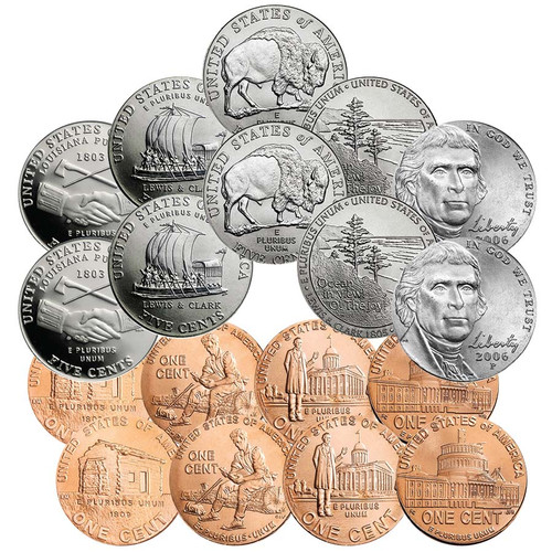 2004-2006 P & D Jefferson Nickel 10 Coin Set | International Coins