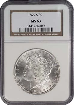 1879-S Morgan Silver Dollar Certified MS-63
