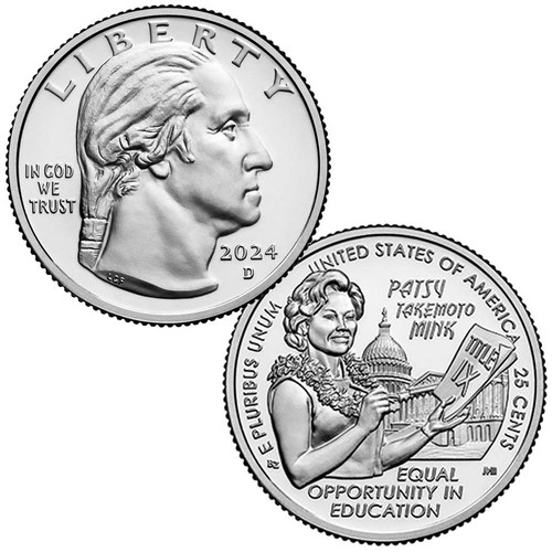 2024-P Patsy Takemoto Mink Quarter Brilliant Uncirculated