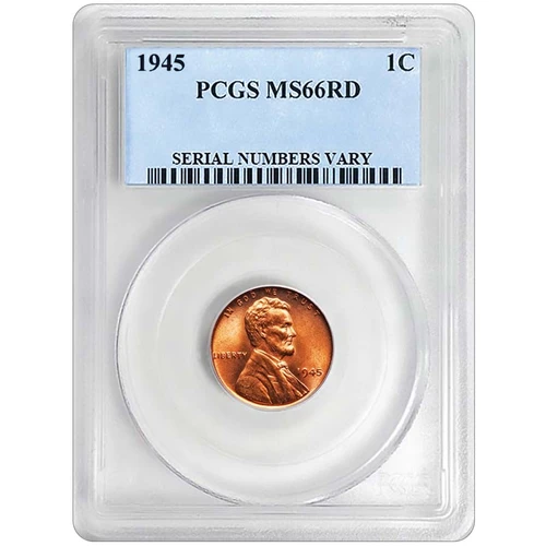 1945-P Lincoln Cent Certified MS-66 Red