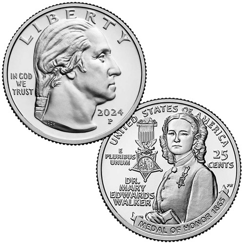 2024-P Dr. Mary Edwards Walker Quarter Brilliant Uncirculated 2024-P Dr. Mary Edwards Walker Quarter Brilliant Uncirculated