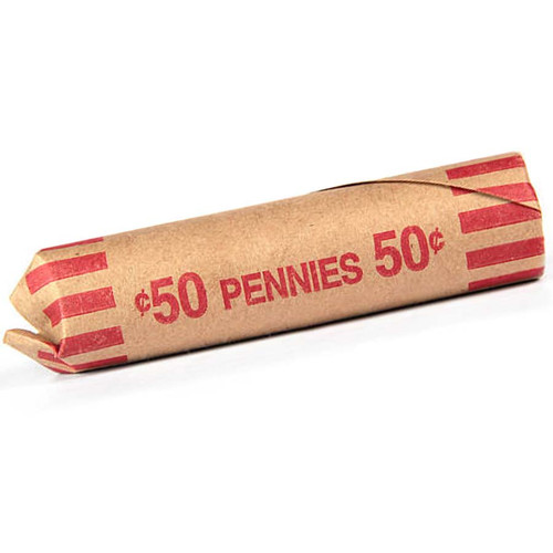 1966-P Lincoln Cent 50 Coin Roll Brilliant Uncirculated