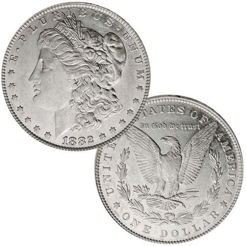 1882-P Morgan Silver Dollar About Uncirculated