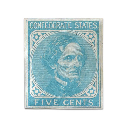 1862 CSA Jefferson Davis 5¢ Stamp
