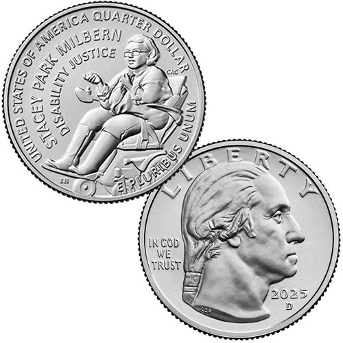 べ*ー様 COIN PARKING DELIVERY REVERSIBLE MU 2025-P Stacey Park Milbern Quarter Brilliant Uncirculated