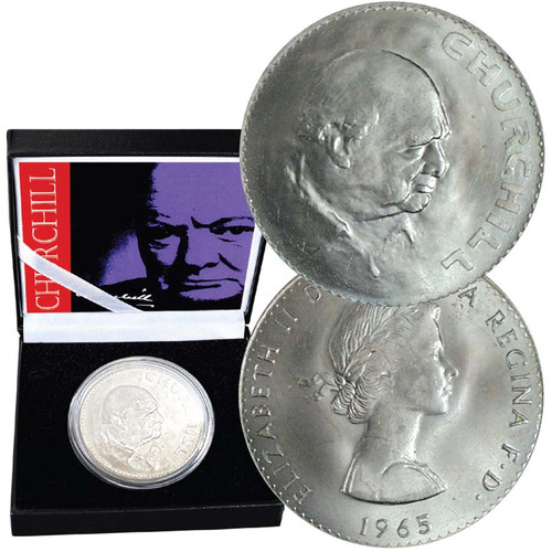 10枚 英国 イギリス 1965年 ブリティッシュ クラウン  Framed 1965 British Churchill Crown Coin Gift Set – Vintage 60th