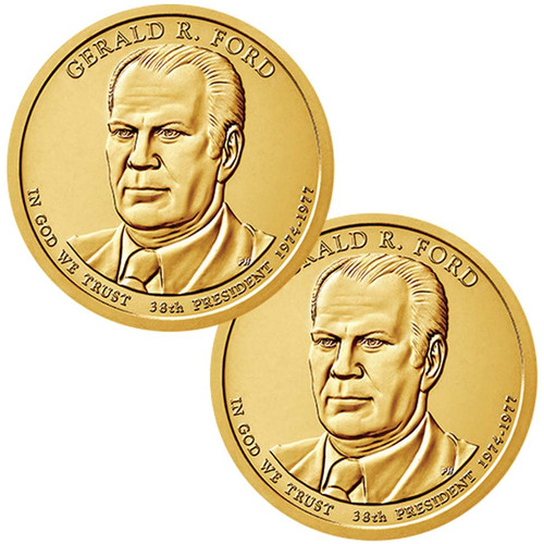 2016 P & D Gerald Ford Presidential Dollar Pair Brilliant Uncirculated