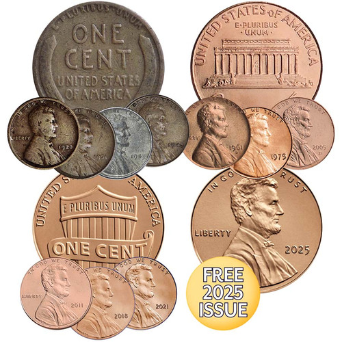 10 Celebrated Lincoln Cents, Plus FREE 2025 Specimen