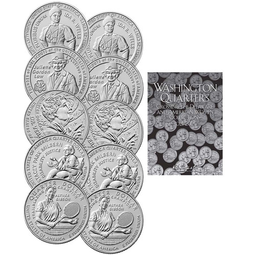 Complete 2025 P & D American Women Quarters Brilliant Uncirculated Set w/ Folder