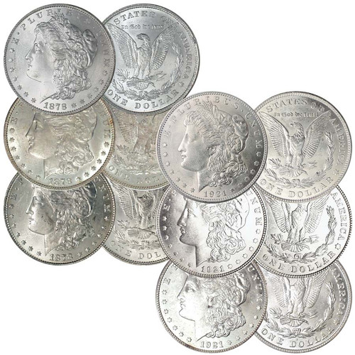 1878 7TF, 7/8TF & 8TF w/ 1921 P, D & S Morgan Silver Dollar Collection