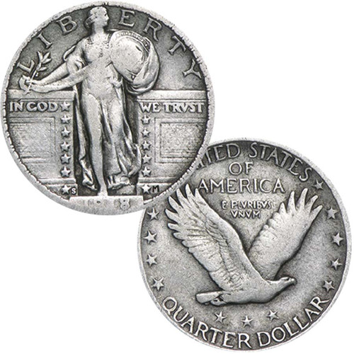 1918-S Standing Liberty Silver Quarter VF