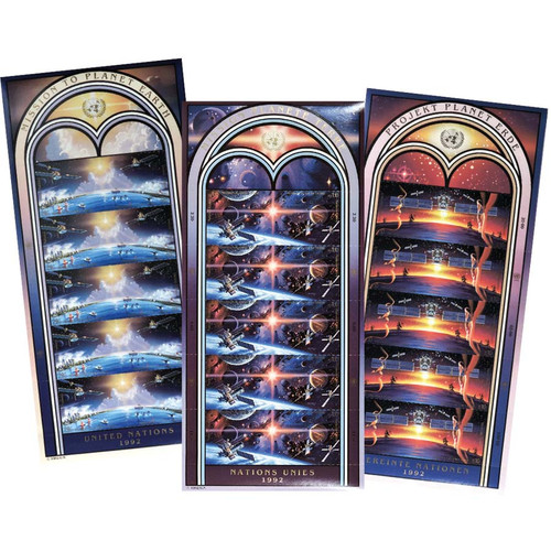 United Nations 1992 Mission to Planet Earth Sheetlet Trio