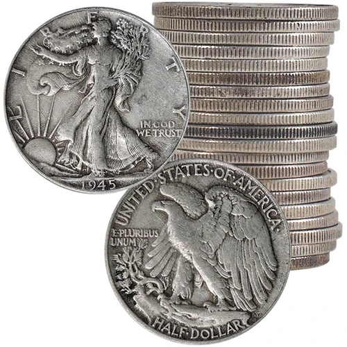 1941-1947 Walking Liberty Silver Half Dollar 20 Coin Short Set Good to Fine