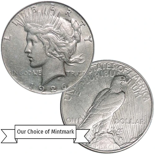 1926 P, D or S Peace Silver Dollar Extra Fine