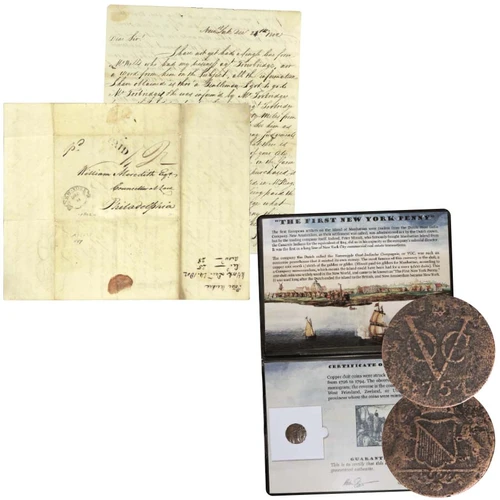 Stampless Cover & Dutch VOC Copper Duit