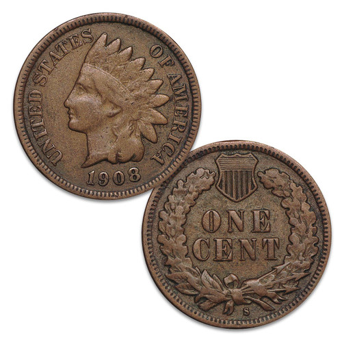 1908-S Indian Head Cent Good