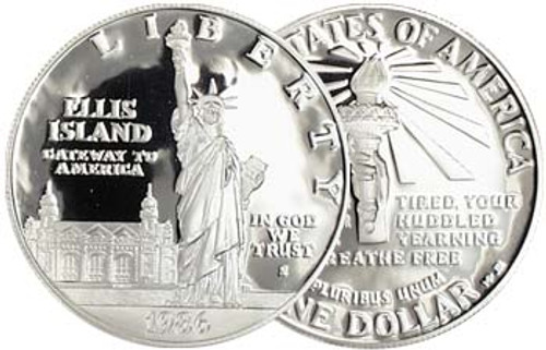 1986-S Statue of Liberty Silver Dollar Proof Image 1