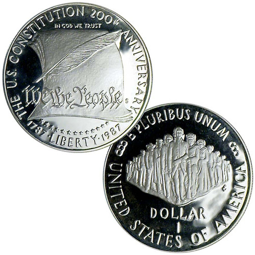 1987 Constitution Silver Dollar Brilliant Uncirculated
