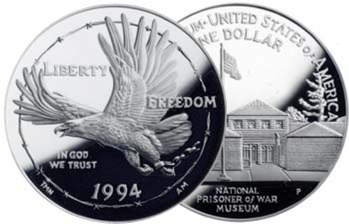 1994-P Prisoner of War Silver Dollar Proof Image 1 1994-P Prisoner of War Silver Dollar Proof Image 1